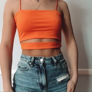 Neon Orange Party Top